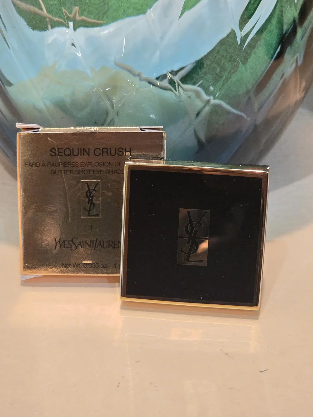 YSL Sequin Crush Glitter Shot Eyeshadow #1 Gold New